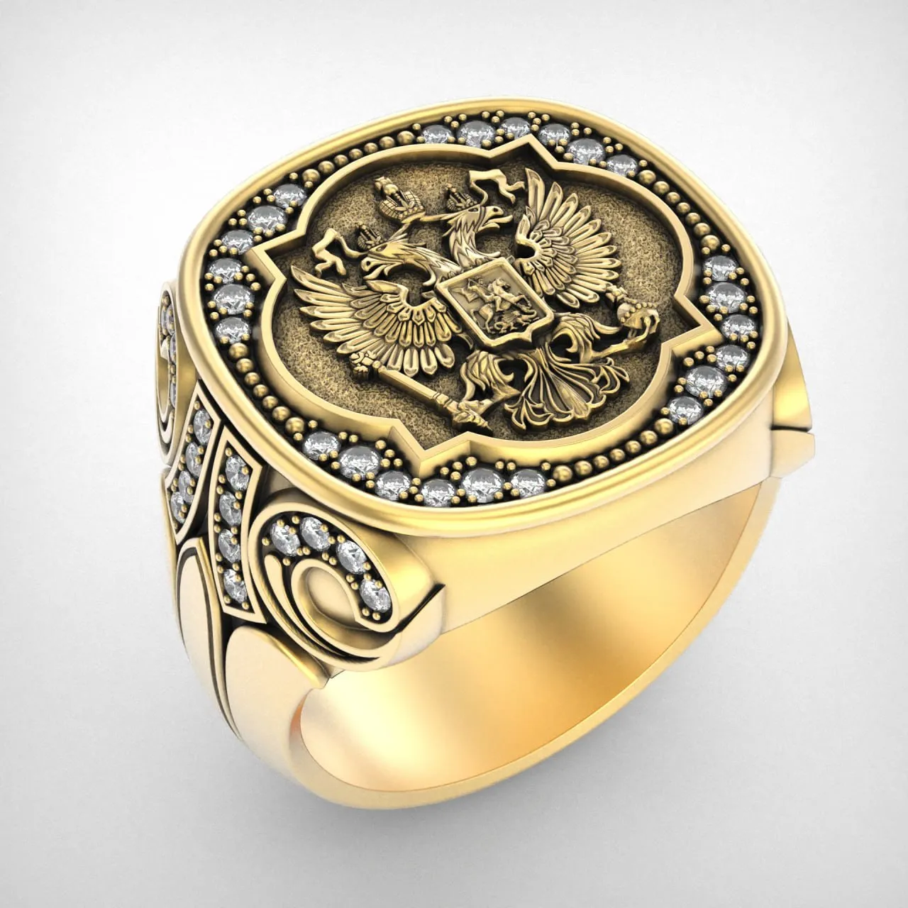 Men's Golden Eagle Ring